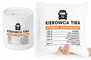 Dla Tirowca Zestaw Poduszka + Skarbonka Prezent