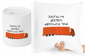 Dla Tirowca Zestaw Poduszka + Skarbonka Prezent