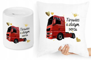 Dla Tirowca Zestaw Poduszka + Skarbonka Prezent