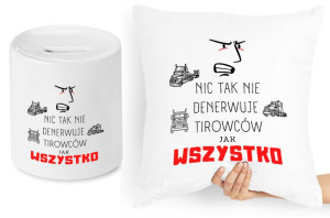 Dla Tirowca Zestaw Poduszka + Skarbonka Prezent