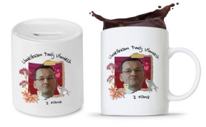 Zestaw Mateusz Morawiecki Pis Kubek + Skarbonka