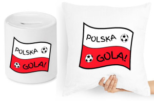 Dla Kibica Zestaw Poduszka + Skarbonka Prezent