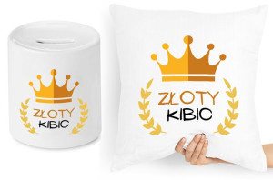Dla Kibica Zestaw Poduszka + Skarbonka Prezent