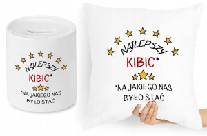 Dla Kibica Zestaw Poduszka + Skarbonka Prezent