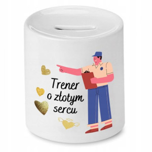 Dla Trenera Prezent Skarbonka O Złotym Sercu