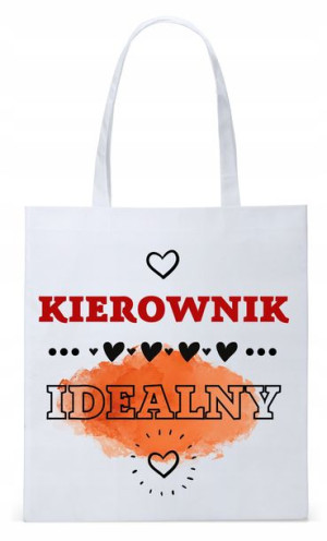 Dla Kierownika Prezent Torba Eco Biała Shopper