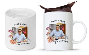 Zestaw Mateusz Morawiecki Pis Kubek + Skarbonka
