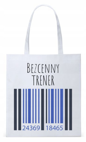 Dla Trenera Prezent Torba Biała Eco Shopper