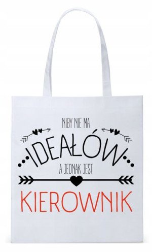 Dla Kierownika Prezent Torba Eco Biała Shopper