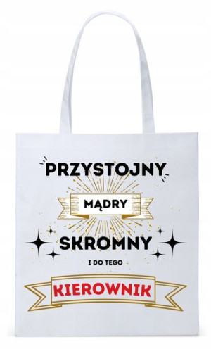 Dla Kierownika Prezent Torba Eco Biała Shopper