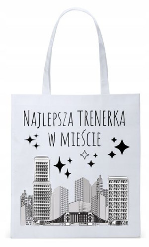 Dla Trenera Prezent Torba Biała Eco Shopper