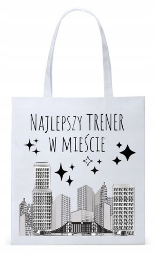 Dla Trenera Prezent Torba Biała Eco Shopper
