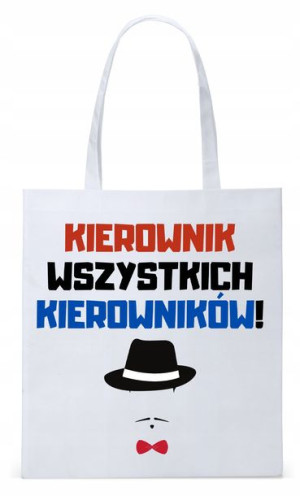 Dla Kierownika Prezent Torba Eco Biała Shopper