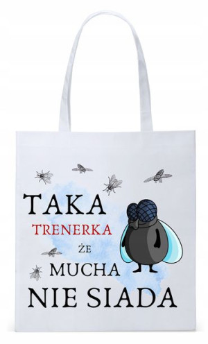 Dla Trenera Prezent Torba Biała Eco Shopper