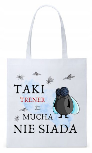 Dla Trenera Prezent Torba Biała Eco Shopper