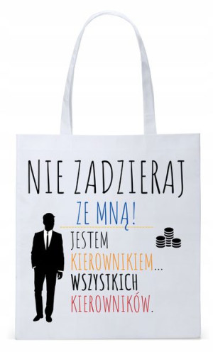 Dla Kierownika Prezent Torba Eco Biała Shopper