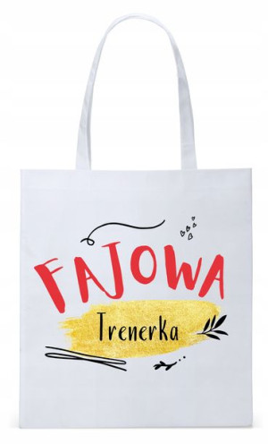 Dla Trenera Prezent Torba Biała Eco Shopper