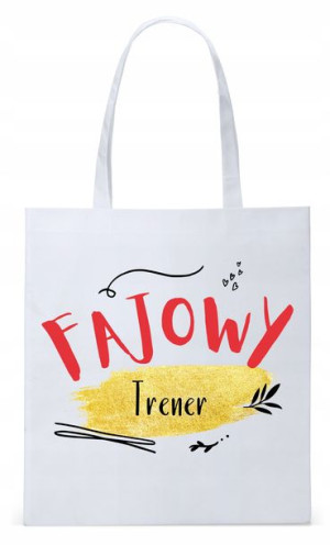 Dla Trenera Prezent Torba Biała Eco Shopper