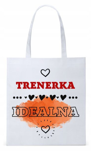 Dla Trenera Prezent Torba Biała Eco Shopper