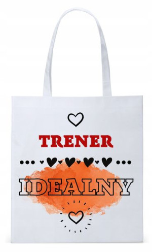 Dla Trenera Prezent Torba Biała Eco Shopper