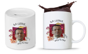 Zestaw Mateusz Morawiecki Pis Kubek + Skarbonka