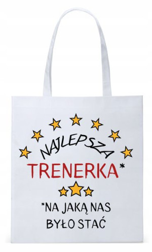 Dla Trenera Prezent Torba Biała Eco Shopper