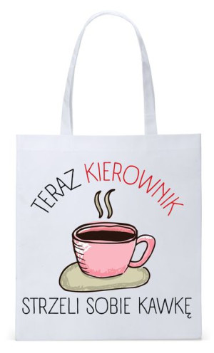 Dla Kierownika Prezent Torba Eco Biała Shopper