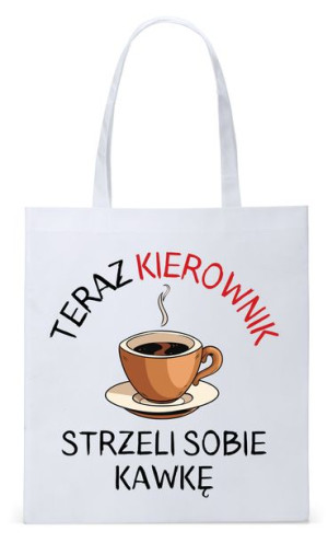 Dla Kierownika Prezent Torba Eco Biała Shopper