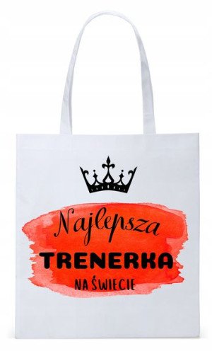 Dla Trenera Prezent Torba Biała Eco Shopper