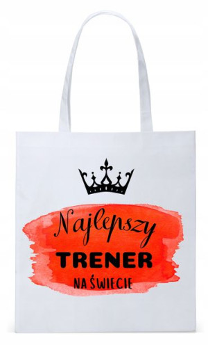 Dla Trenera Prezent Torba Biała Eco Shopper