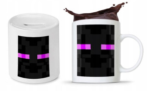 Zestaw Minecraft Dla Dziecka Kubek + Skarbonka