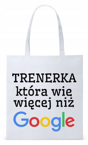 Dla Trenera Prezent Torba Biała Eco Shopper