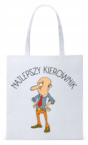 Dla Kierownika Prezent Torba Eco Biała Shopper