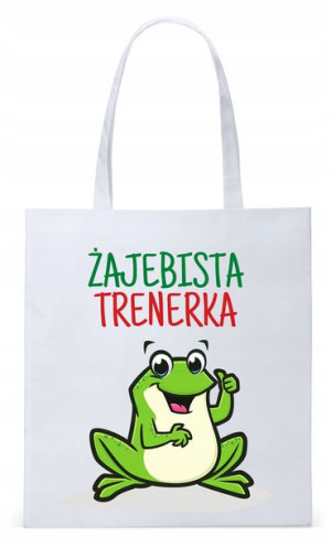 Dla Trenera Prezent Torba Biała Eco Shopper
