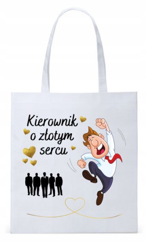 Dla Kierownika Prezent Torba Eco Biała Shopper