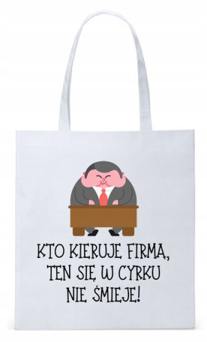 Dla Kierownika Prezent Torba Eco Biała Shopper