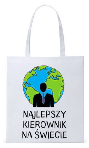 Dla Kierownika Prezent Torba Eco Biała Shopper