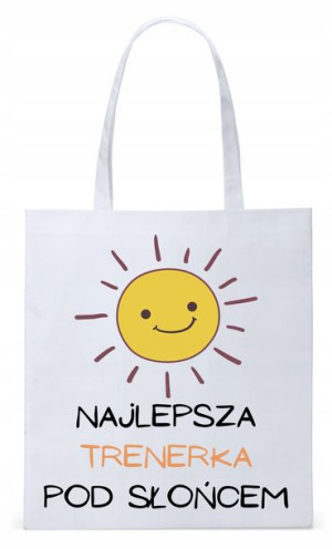 Dla Trenera Prezent Torba Biała Eco Shopper
