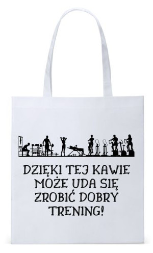 Dla Trenera Prezent Torba Biała Eco Shopper