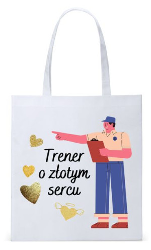 Dla Trenera Prezent Torba Biała Eco Shopper