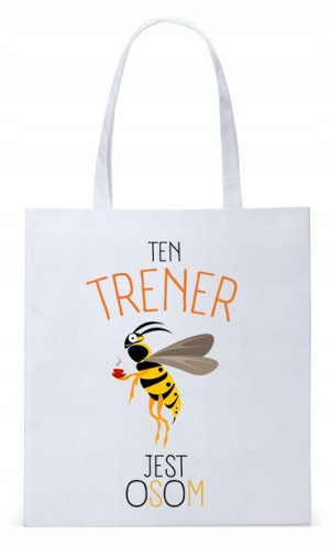 Dla Trenera Prezent Torba Biała Eco Shopper