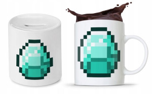 Zestaw Minecraft Dla Dziecka Kubek + Skarbonka