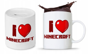 Zestaw Minecraft Dla Dziecka Kubek + Skarbonka