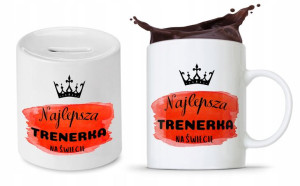 Dla Trenera Prezent Zestaw Skarbonka + Kubek