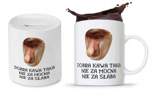Zestaw Nosacza Janusa Polaka Kubek + Skarbonka