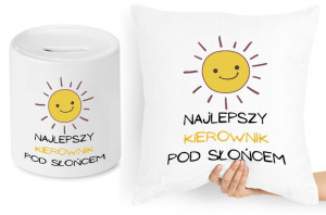 Dla Kierownika Zestaw Poduszka + Skarbonka Prezent