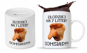Zestaw Nosacza Janusa Polaka Kubek + Skarbonka