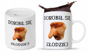 Zestaw Nosacza Janusa Polaka Kubek + Skarbonka