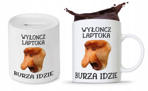 Zestaw Nosacza Janusa Polaka Kubek + Skarbonka