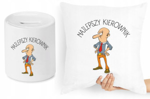 Dla Kierownika Zestaw Poduszka + Skarbonka Prezent